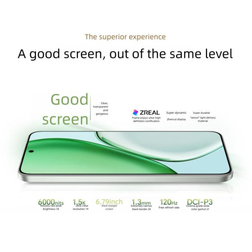 Honor X70, 8 Go + 128 Go, écran 6,79 pouces, MagicOS 9.0, Snapdragon 6 Gen 4 Octa Core, réseau : 5G, OTG, NFC, compatible Google Play (cyan) SH30QC1088-016